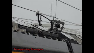 ETR 621.017 ROCK SPEZZA IL PANTOGRAFO A FAENZA