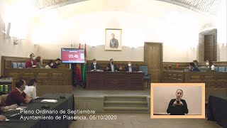 Pleno de septiembre del Ayuntamiento de Plasencia