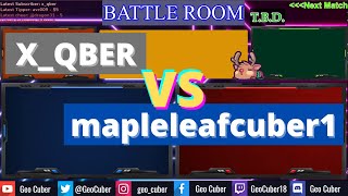 Battle Room: X_Qber vs. MapleLeafCuber1 | Geo_Cuber Twitch Highlight