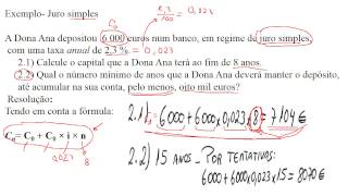 Vídeo 19- Juro simples e composto. Poupança