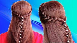 Hairstyle for long hair | 2 side French hairstyle | French hairstyle | party hairstyle |