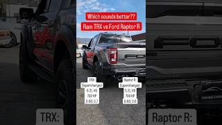 🔊 RAM TRX vs FORD RAPTOR R!🔊 BATTLE of the SUPERCHARGED V8's! Which would you take??