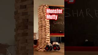 Crazy Jenga Tower Demolition Fail #monsterjam #monstermutt #demolitionderby #jenga #lego