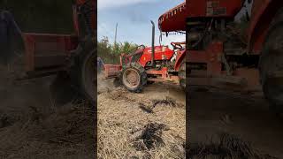 Clearing fields with tractors