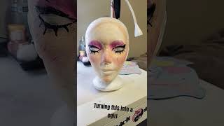 Do you guys like the final touches? #makeup #art #mannequin #fyp