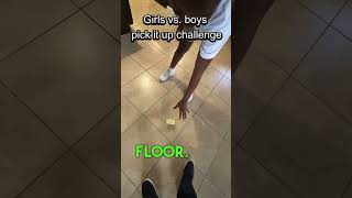 Girls vs Boys pick it up challenge...#memes #funny #tiktok #comedy #shorts #short #youtubeshorts