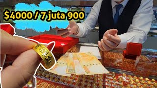 Belikan emak cincin emas murni dari Hong Kong - Harga emas 24K naik