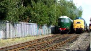 55 019 powering out of Barrow Hill station