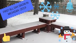 FIRST ALL DAY SNOW IN MICHIGAN - 2019 | ASMR with Analyn