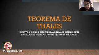 TEOREMA DE THALES - MATEMÁTICAS Iº MEDIO