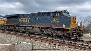 Csx Q409 at jones crossing in Woodford Va 1/14/22