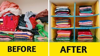 #diyshelforganization                   SHELF ORGANIZATION IDEA !! CLOTHES ORGANIZATION