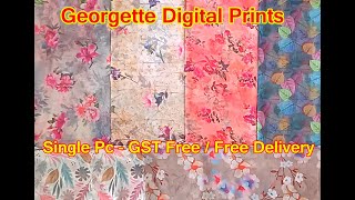 Georgette Salwar Suit Digital Printed Fabric | जोर्जेट | Riya Garments