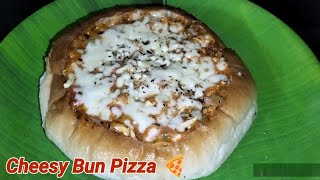 Stuffed Cheesy Bun Pizza recipe /  Vacation Special Bun Pizza recipe/ Kid's favourite Pizza recipe