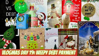 Vlogmas day 19: happy mail, weepy debt payment, Scratchmas savings challenges, and more!