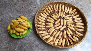 Cara Membuat & Menjemur Sale Pisang Mas (Cau Limpung) Renyah & Empuk