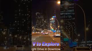 Night Drive in Downtown Canada #toronto #vancouver #canada #mississauga # #snowfall #ontario