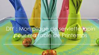 Pliage de serviette lapin de Pâques : le tuto DIY facile