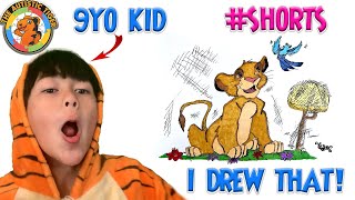 9yo Autistic Savant Draws - Simba | Lion King #shorts