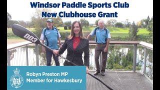 Windsor Paddle Sports Club Grant