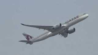 ✈Airbus A350-900 Qatar takeoff at Frankfurt Airport