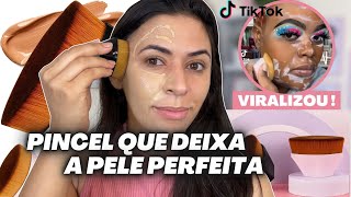 TESTANDO PINCEL DE MAQUIAGEM PARA BASE HEXAGONAL - Famoso no TIK TOK: DEIXA A PELE PERFEITA!