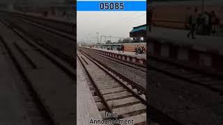 05085 Mailani-Lucknow Special Train Announcement at Sitapur Junction  #shorts