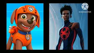 Spider-Man Into The Spider-Verse As Paw Patrol Characters 🕷🕸🕸🕸🕷