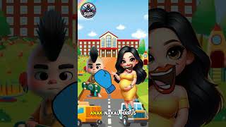 Anak pintar pasti tau dong mana yang harus sekolah #funny #viralvideo #kartun #shorts