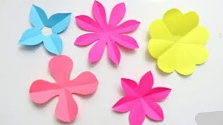 How to make 4 different paper flowers | Easy paper flowers