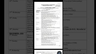 BA 1st and 3rd sem datesheet #semester#panjabuniversitychandigarh#2024