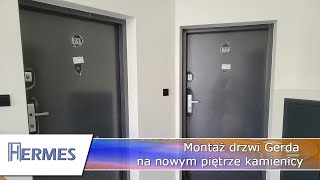 Autoryzowany montaż kilku drzwi Gerda do mieszkań w nowej kondygnacji starej kamienicy w Warszawie