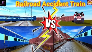 Indian train crossing3d wag9 goods train accident game