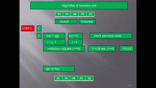 Insertion sort in C Lang