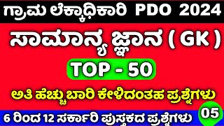 Village Accountant Syllabus In Kannada 2024 / Top 50 Karnataka GK Important Questions