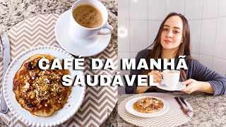 Café da manhã rápido e saudável- como fazer PANQUECA DE BANANA + CAFÉ CREMOSO #cafedamanhasaudavel