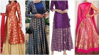 How to style brocade dresses/Trendy Brocade/Silk dress designs/brocade partywear dress/TREND SPOTTER