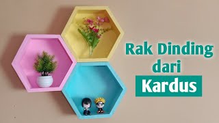 Cara membuat rak dinding hexagonal dari kardus