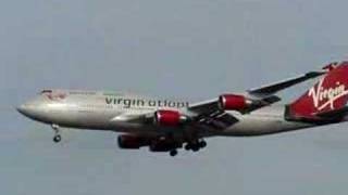 Virgin Atlantic 747 Arrival at London Heathrow's 27R