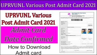 UPRVUNL Various Post Exam Date Admit Card 2021 | UPRVUNL Admit Card Download Kaise Kare| UPRVUNL TG2