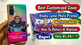 Customised Photo Printed Zapvi Cover Unboxing & Review | #khabylame Photo Printed Cover