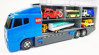 トミカ☆トミカのミニカーを開封してコンボイへ収納！Tomica minicars are opened and stored in the convoy!