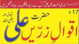 Hazrat Ali (r.a) Kay 17 Behtareen Aqwal E Zareen Best Aqwal E Zareen By Alimah online