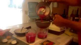 Making dragonfruit juice, ice cubes, and tea