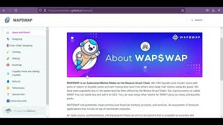 WapSwap   The Platform Of Earning High Yields And Transact Effortlessly Across The Blockchain