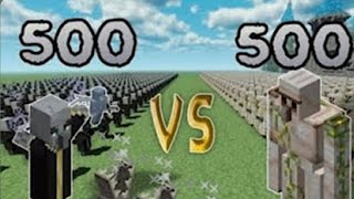 80 Evokers Vs 20 Iron Golame In Minecraft |