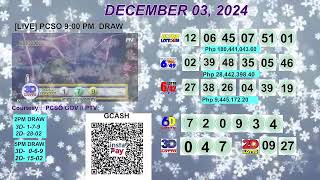 [LIVE] PCSO 9:00 PM DRAW - DECEMBER 03, 2024 LOTTO RESULTS