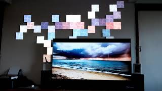 Show off your pics!  Nanoleaf Canvas with screen mirroring app, highlighting pics displayed on TV.