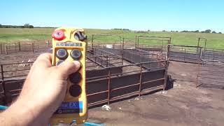 Operating hydraulic gates with a Magnetek remote controll