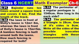 Class 6 Math Ch-6 Q 31 to 34 Math NCERT Exemplar Solution|MATH|NCERT|Mensuration|CBSE|Chapter 6|NCER